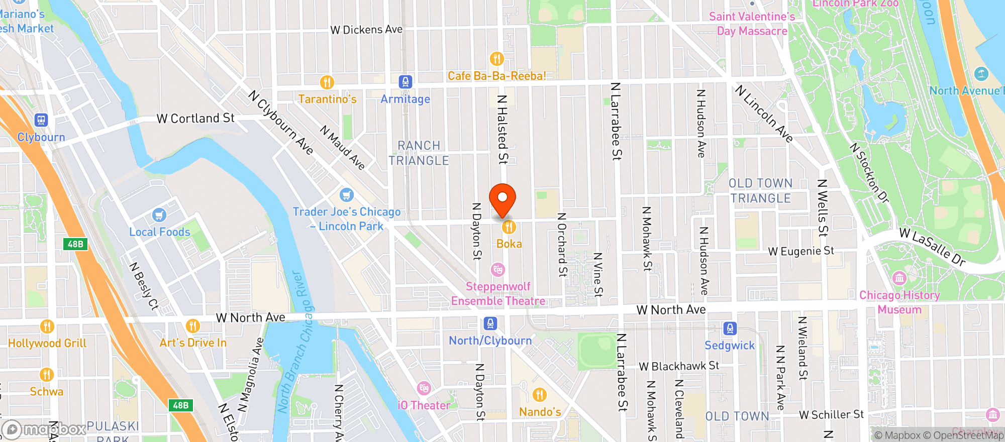 Map showing Willow Room
