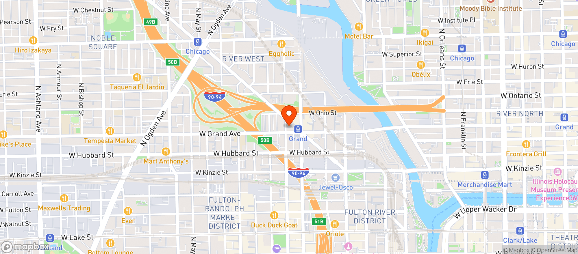 Map showing Nick's Beer Garden