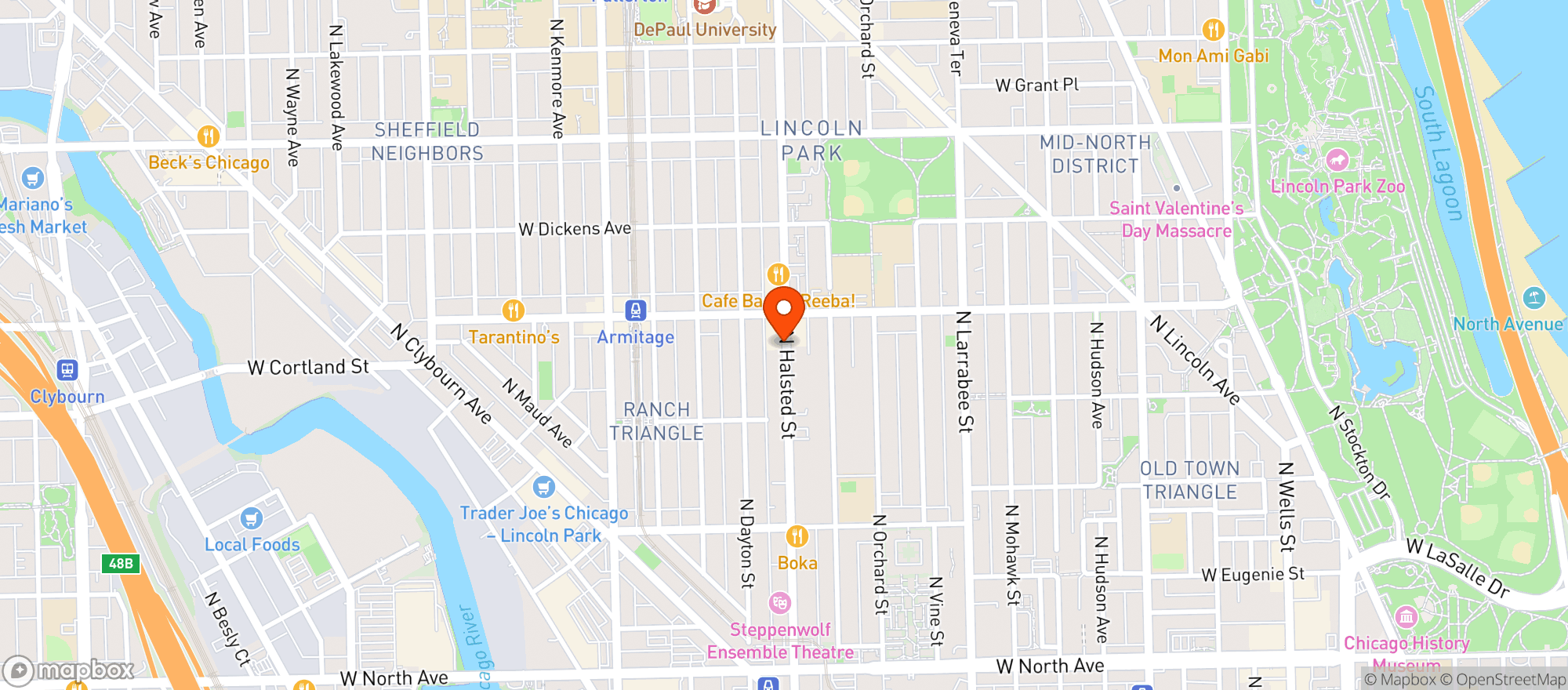 Map showing Sushi San