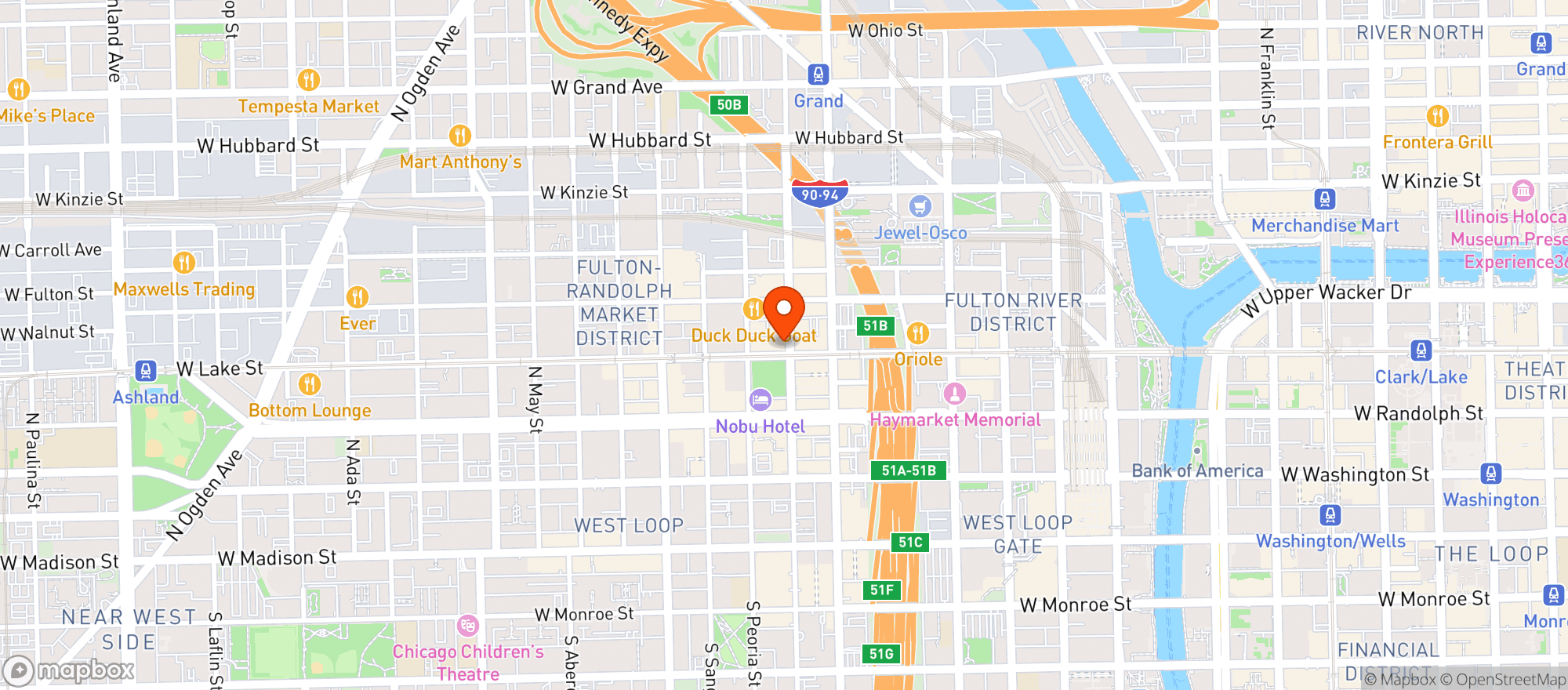 Map showing Working From