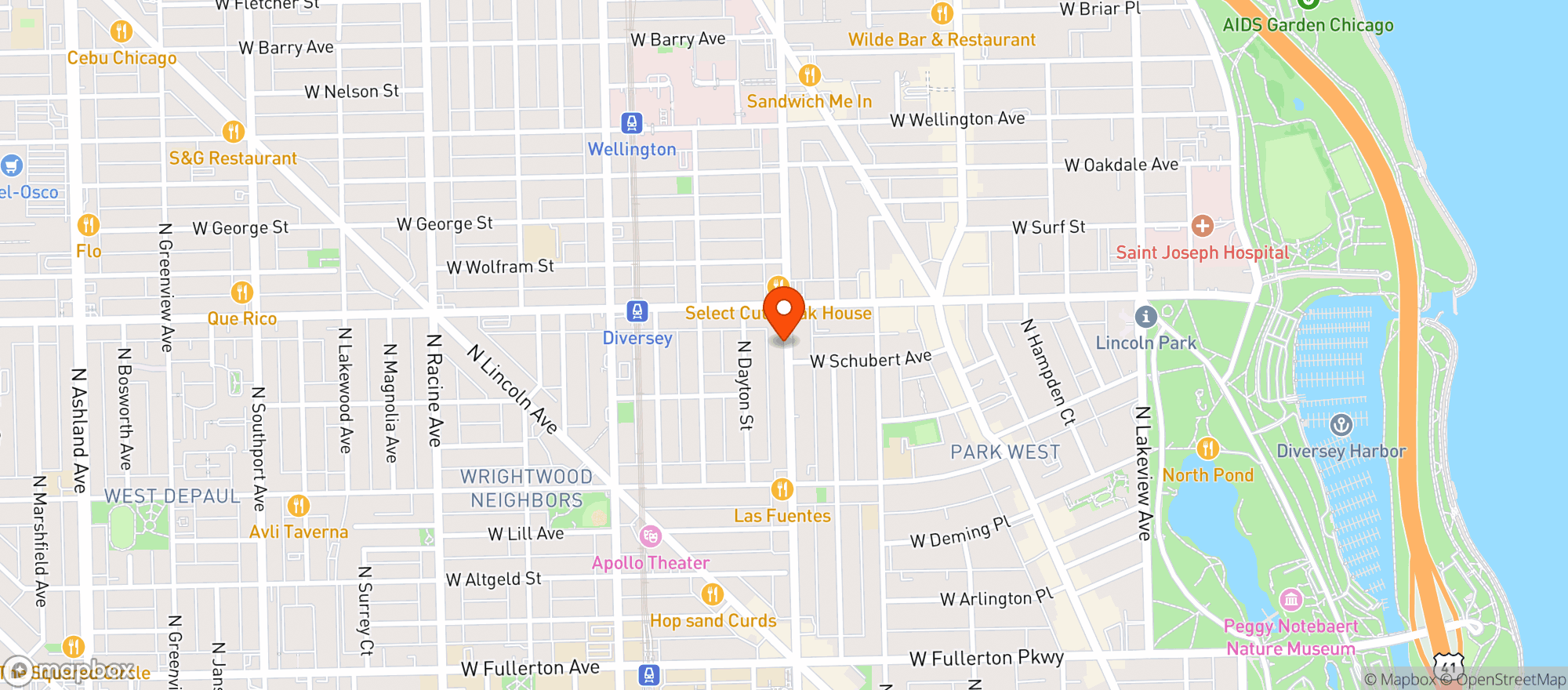 Map showing The Fresh Market