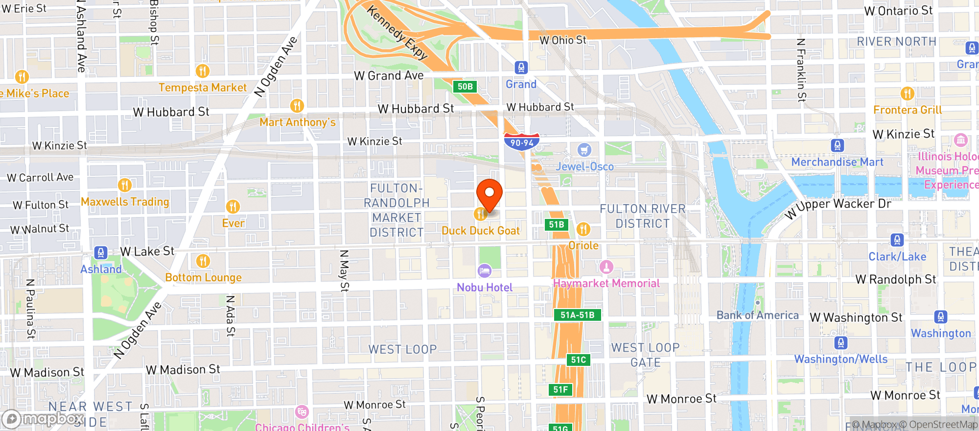 Map showing Kuma's Corner