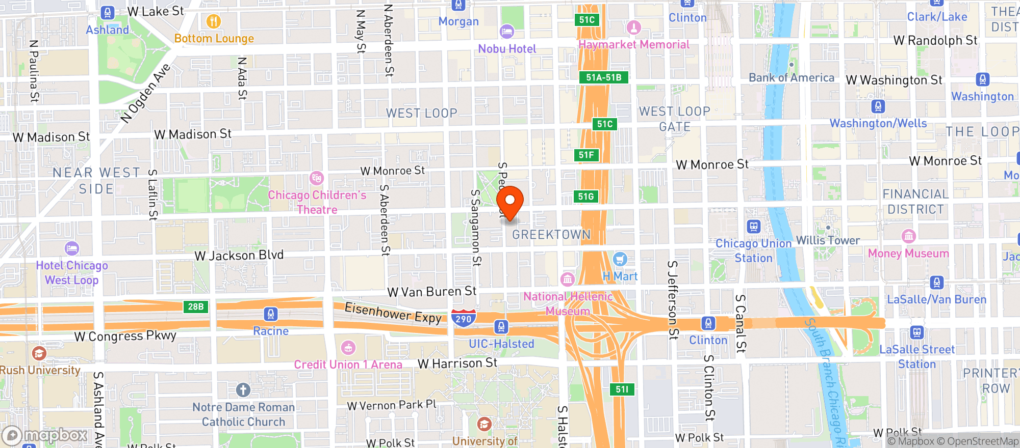 Map showing Go Grocer #0