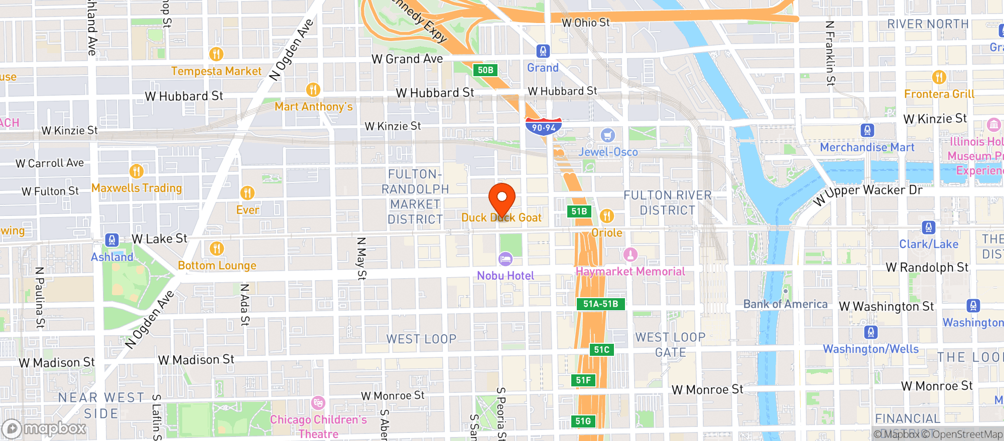 Map showing Pb&J Pizza Beer & Jukebox