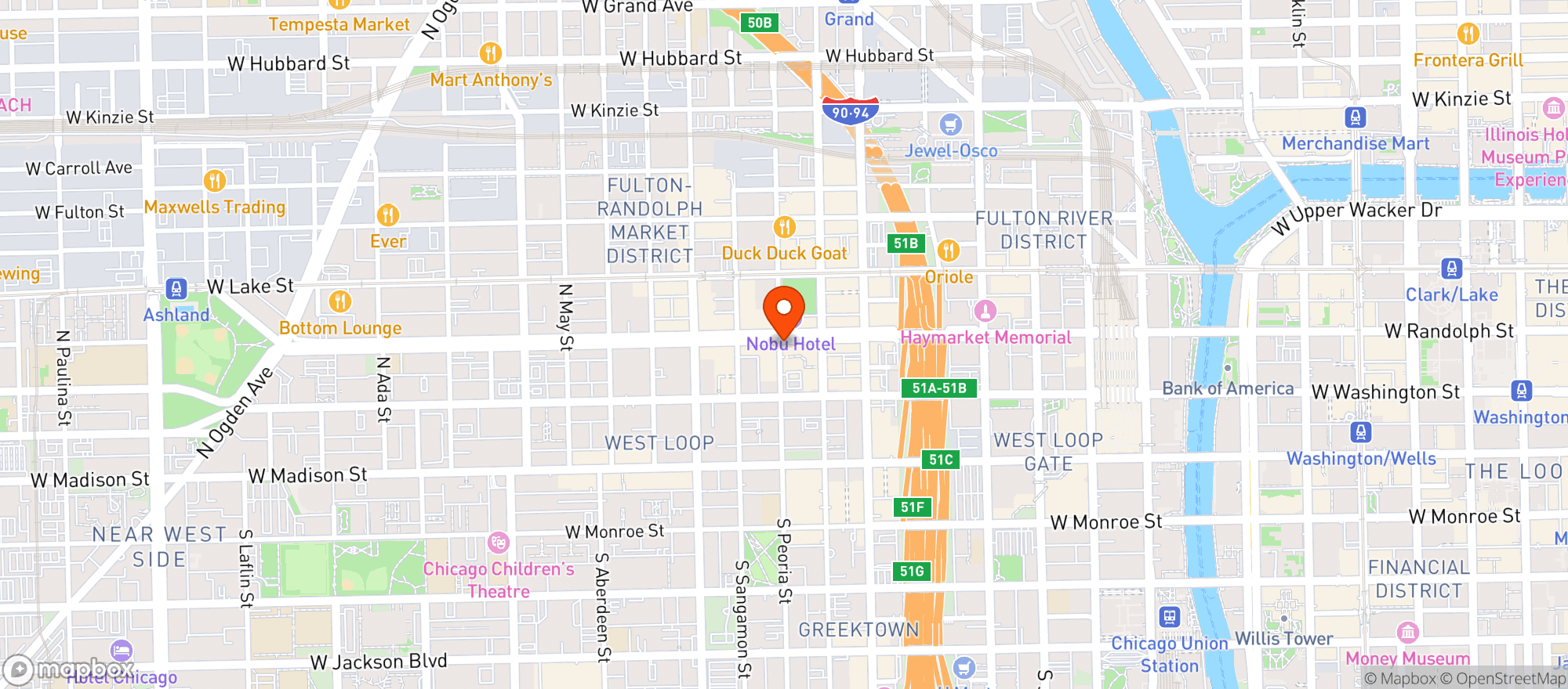 Map showing Trivoli Tavern