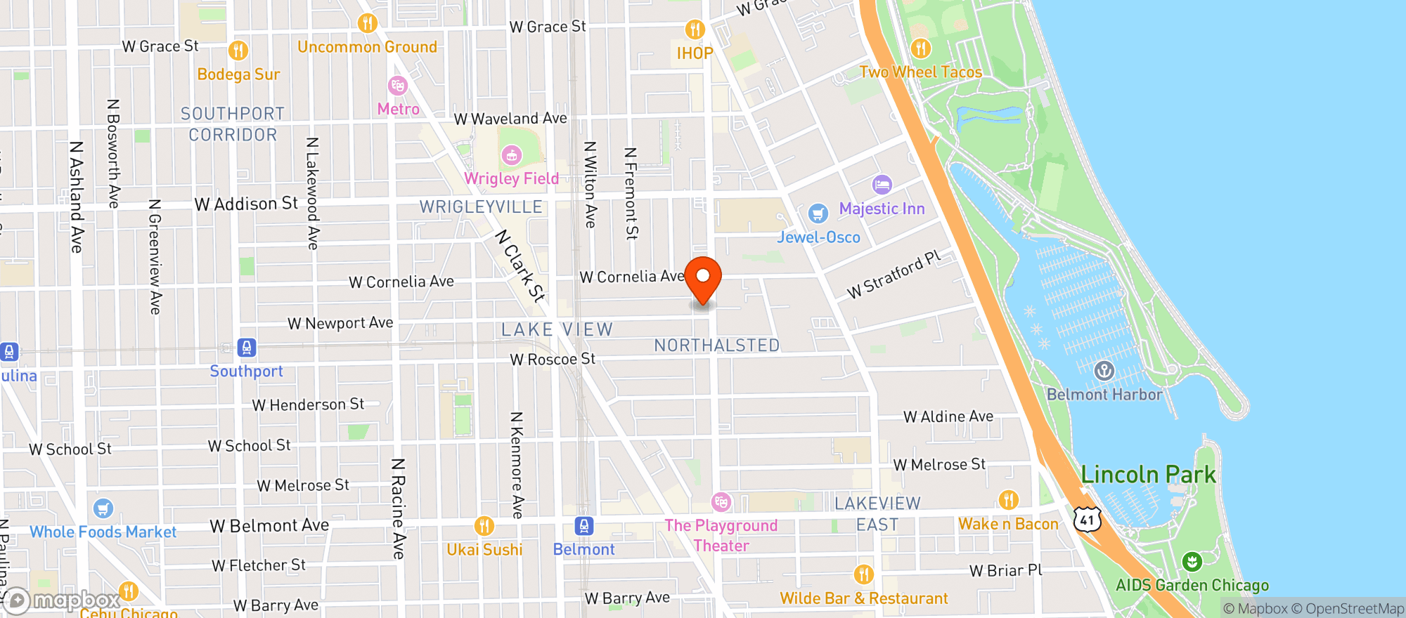 Map showing CBD Kratom North Halsted