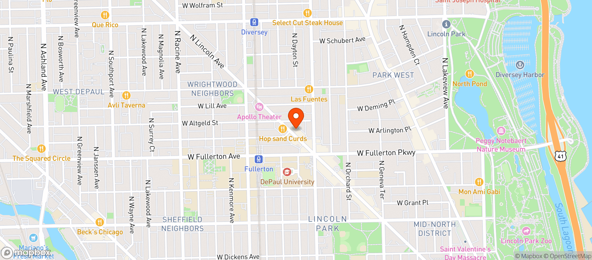 Map showing Buzz Market