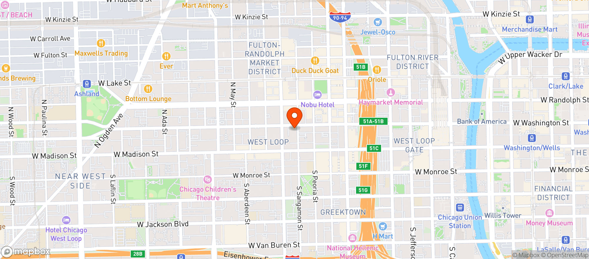 Map showing West Loop Market_2