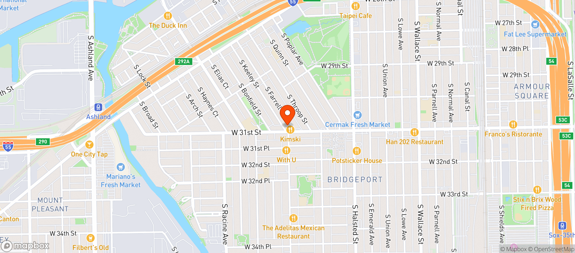 Map showing Maria's