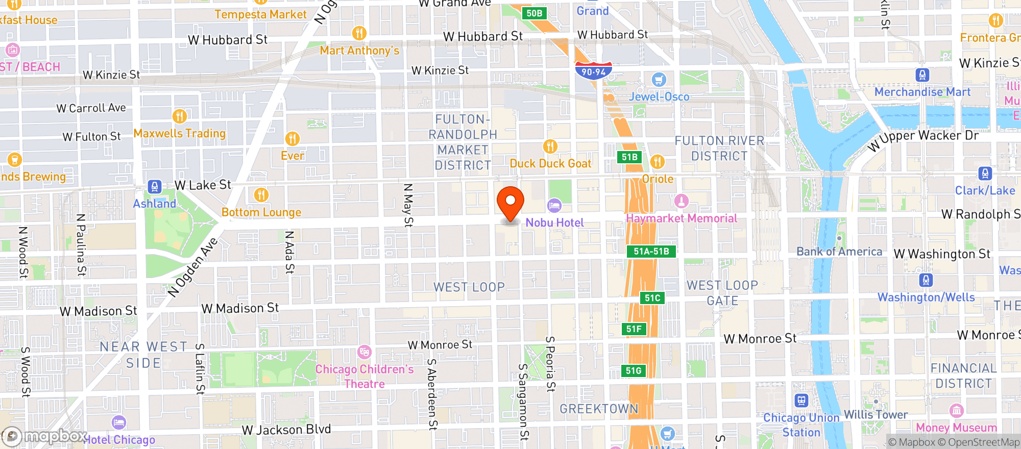 Map showing Keg N Bottle