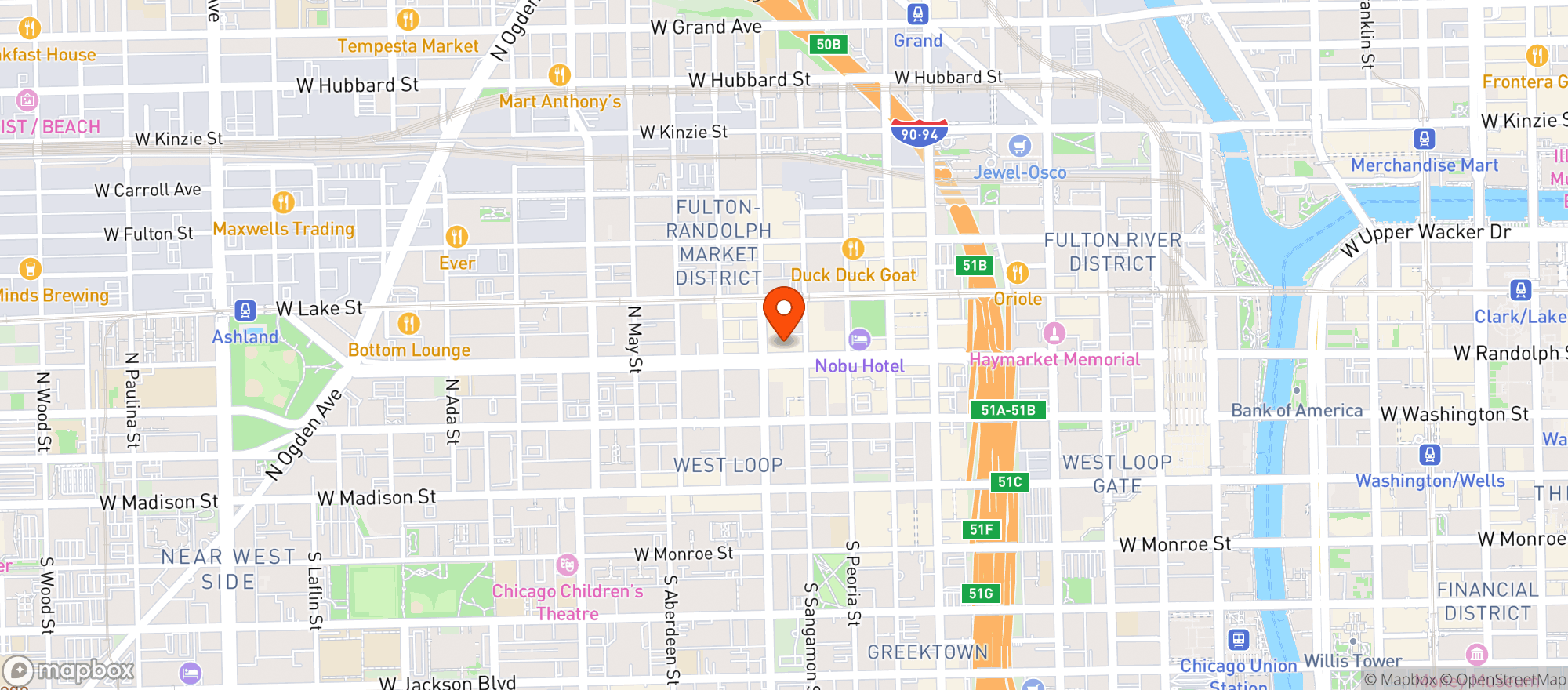 Map showing Texan Taco Bar