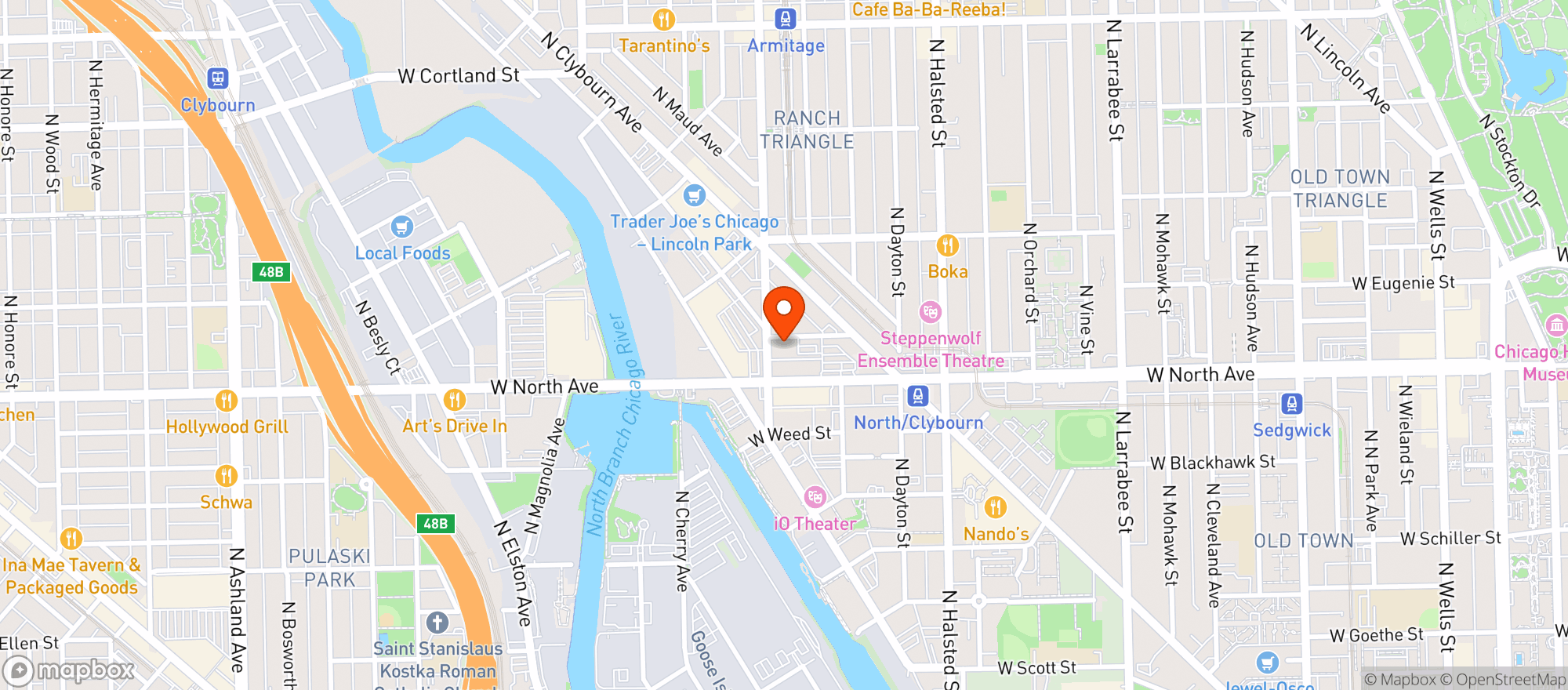 Map showing World Market Lincoln Park