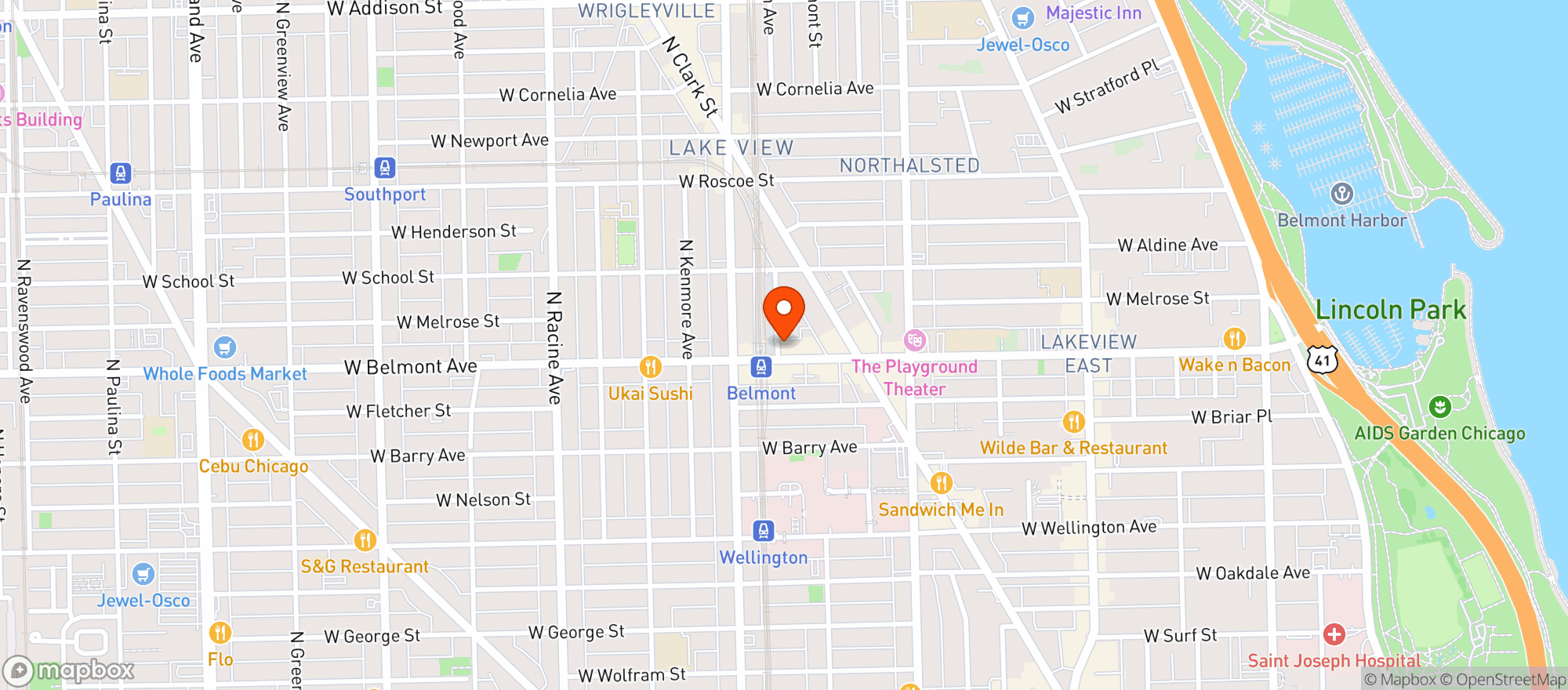 Map showing Fresh Stop