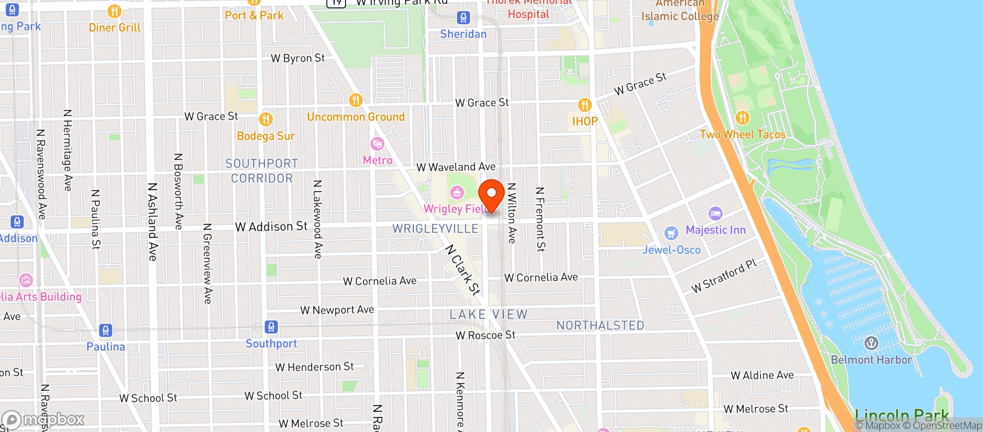 Map showing Sports Corner