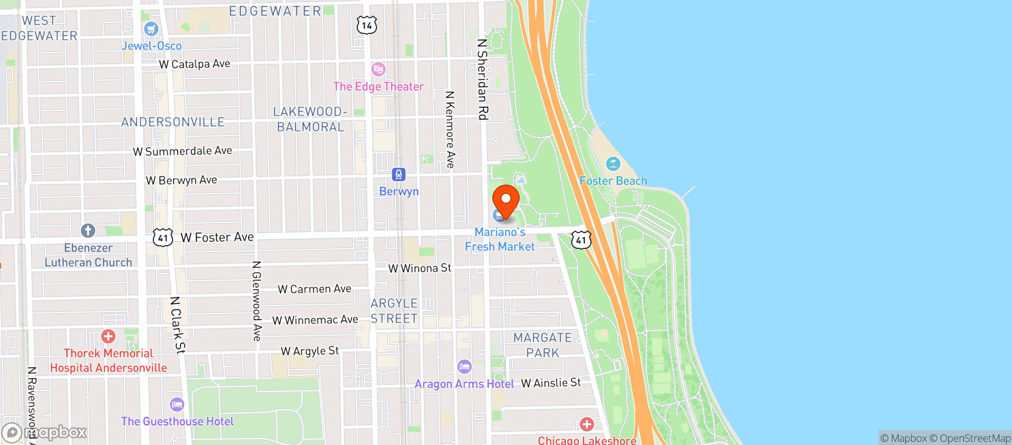 Map showing Mariano's
