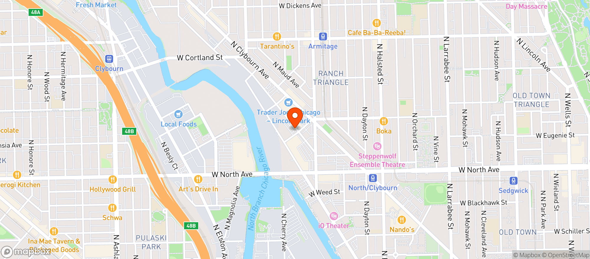 Map showing Binnys Beverage Depot