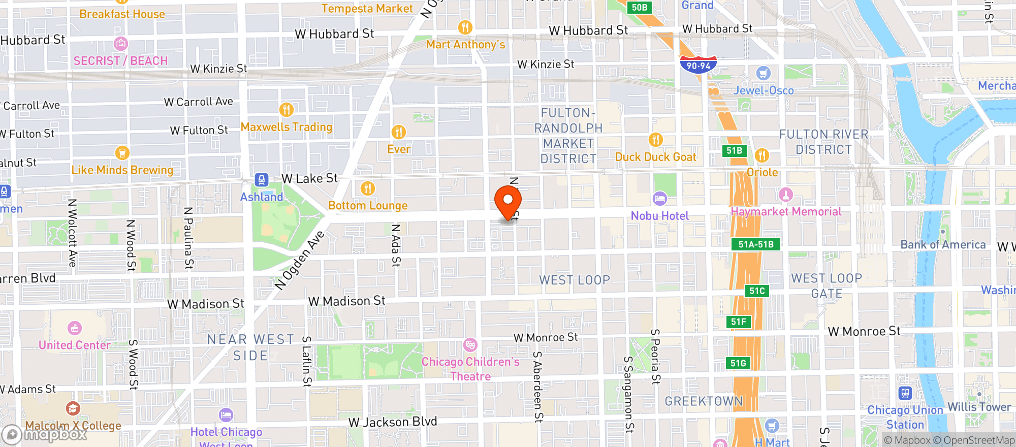 Map showing Gioia Ristorante E Pastificio