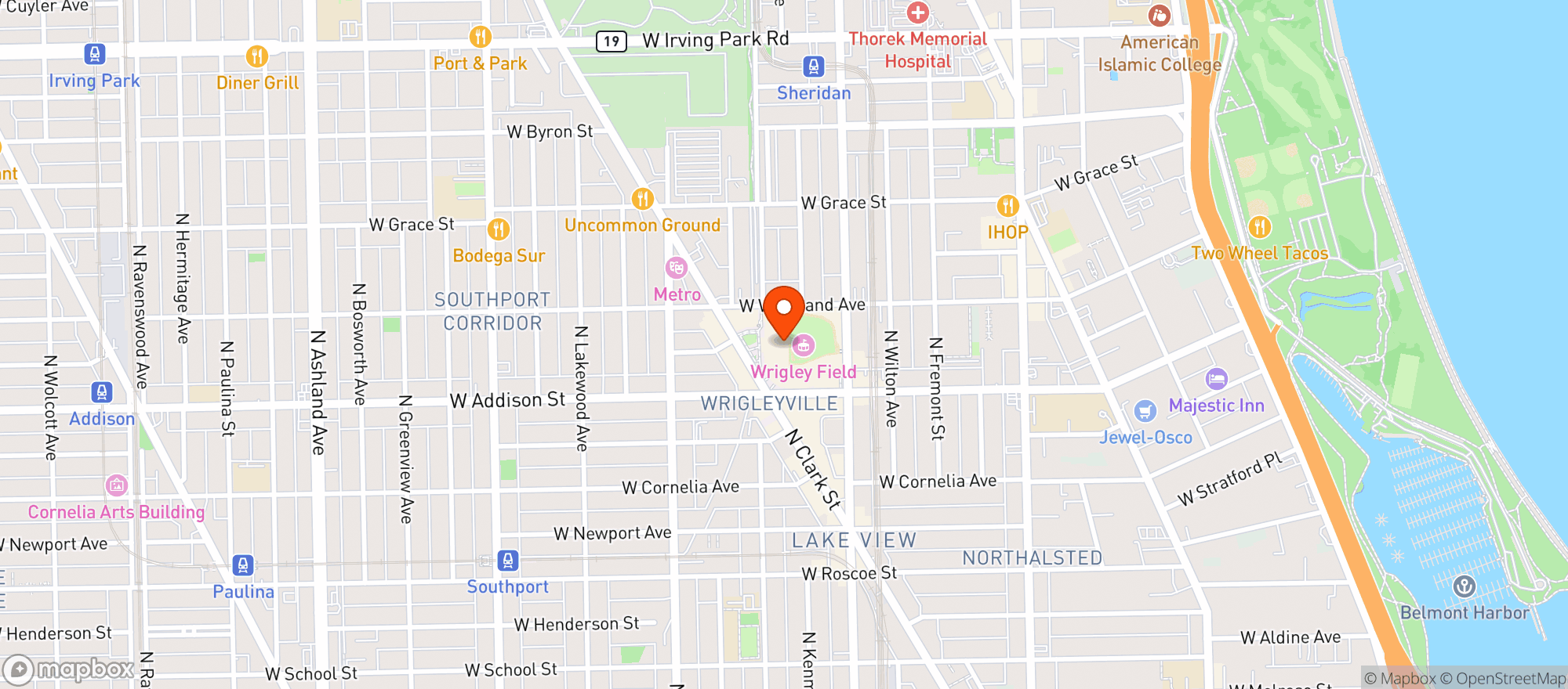 Map showing The W Club