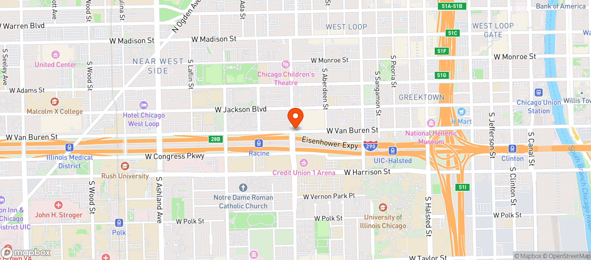 Map showing CIRCLE K #4706765