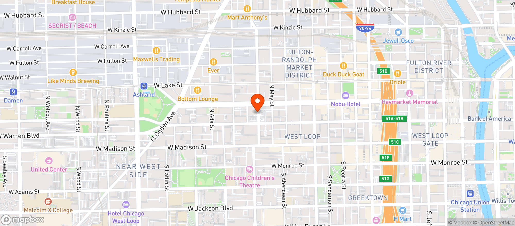 Map showing Drip Collective