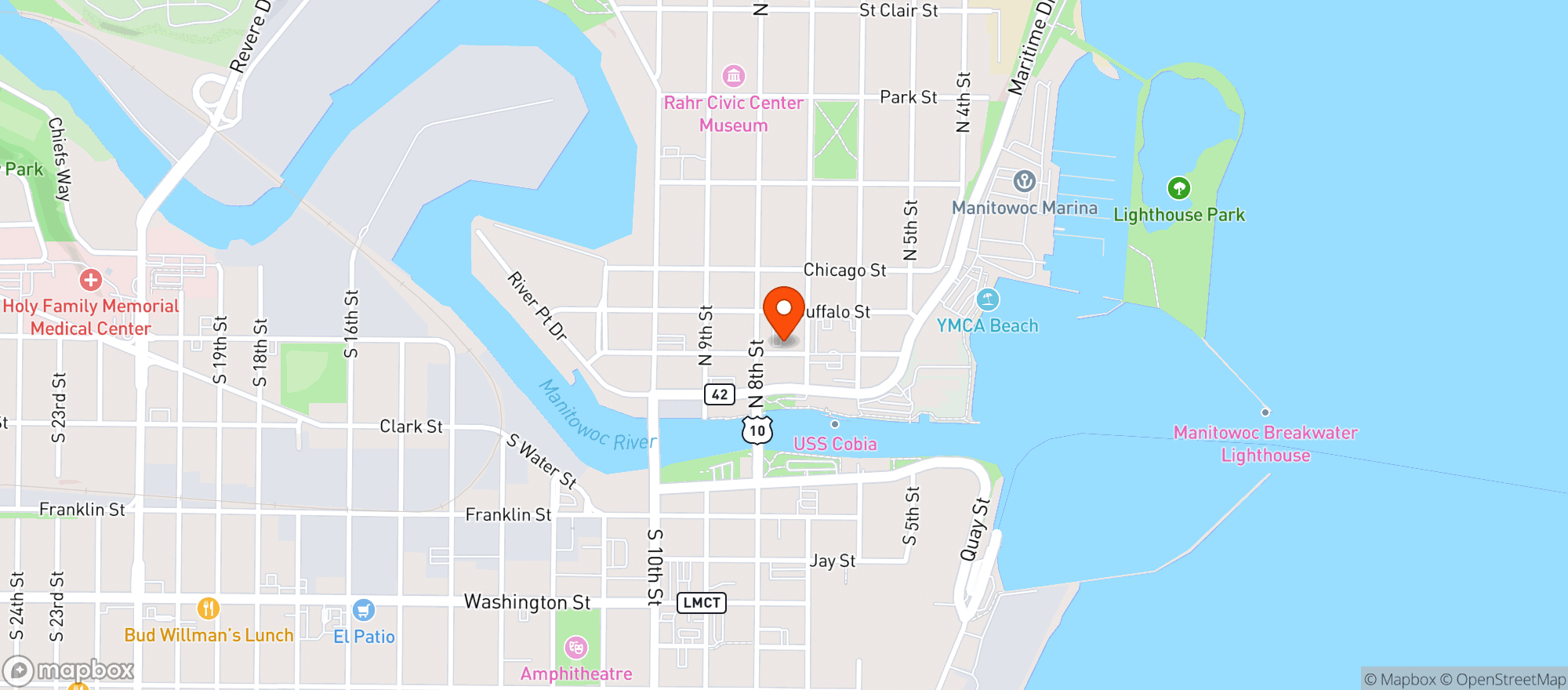 Map showing Ryan's On York
