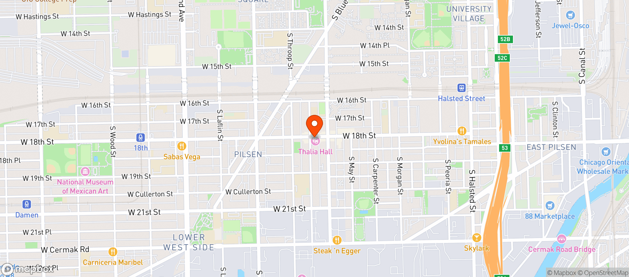 Map showing Duseks Board & Beer