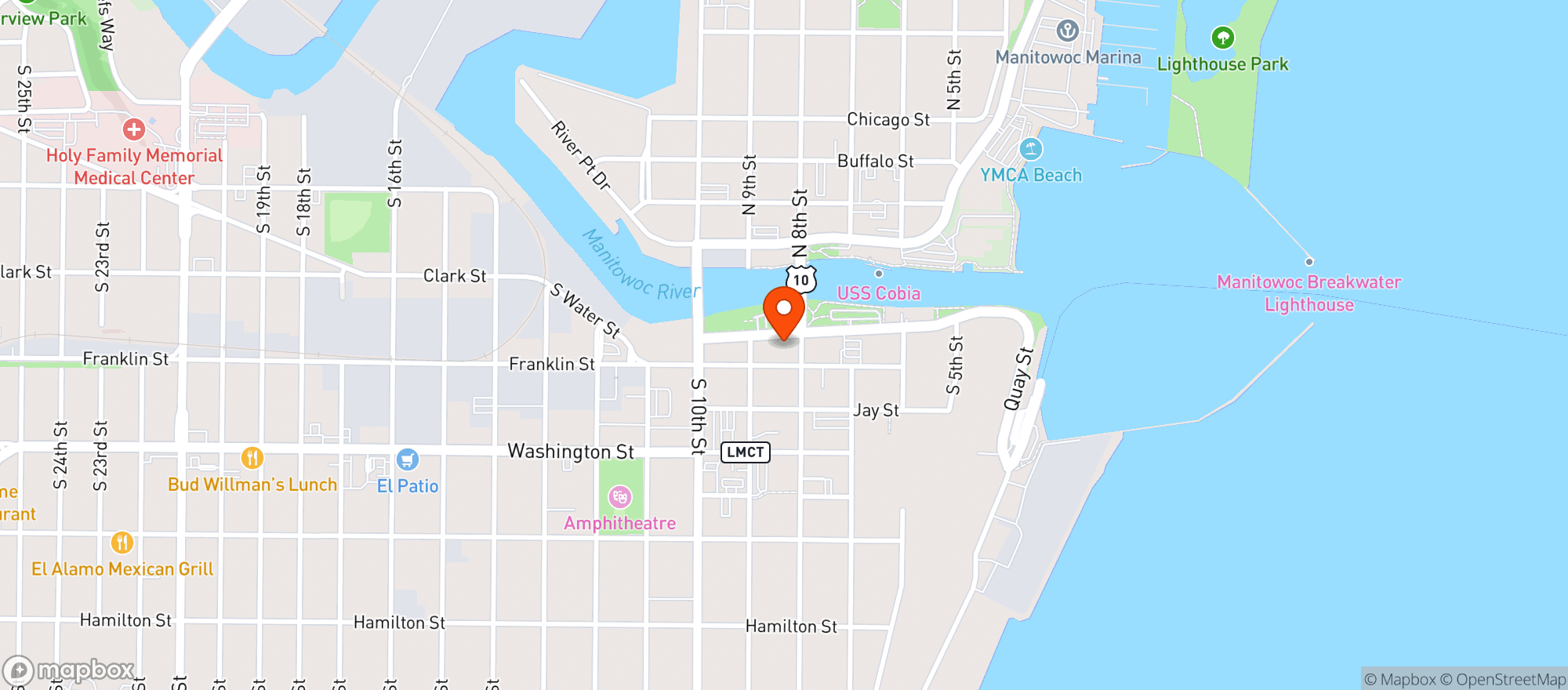 Map showing Fat Seagull