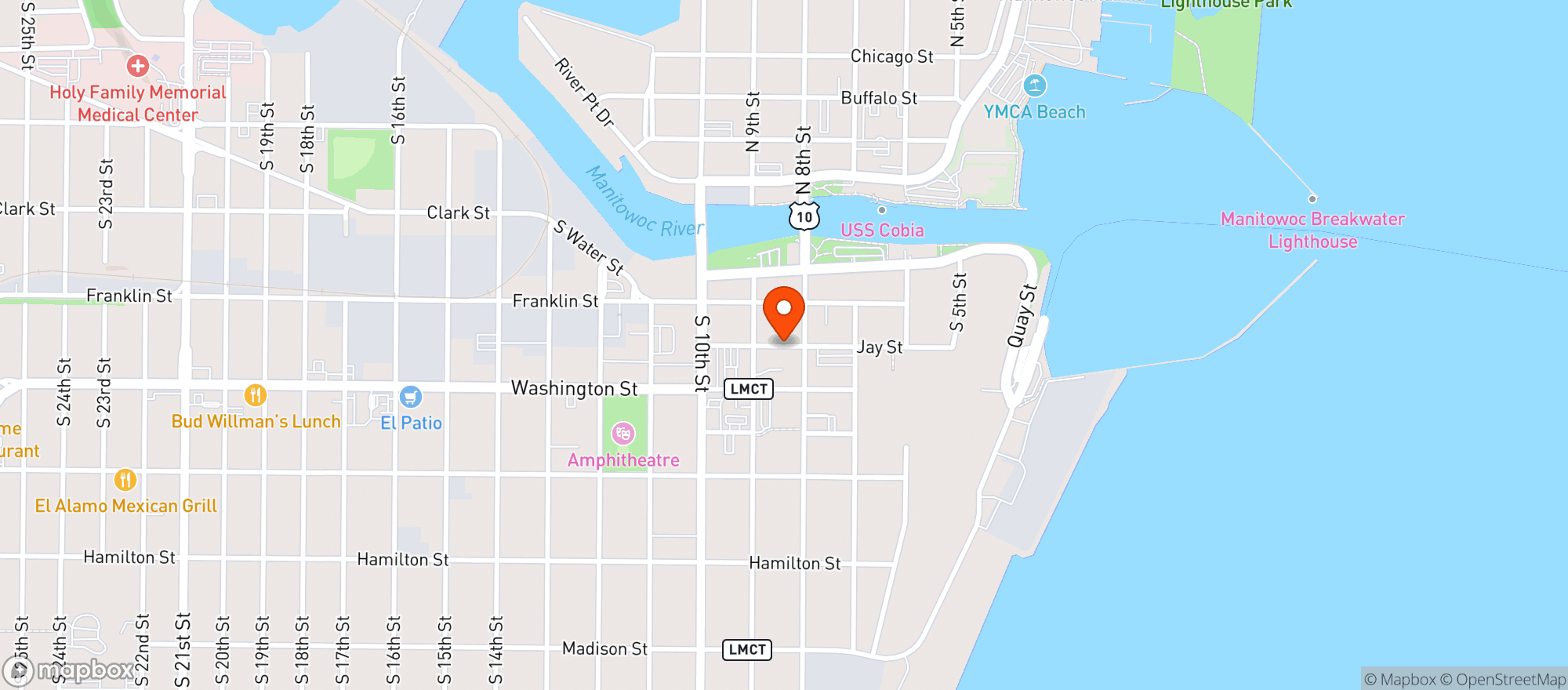 Map showing Moore’s Irish Pub