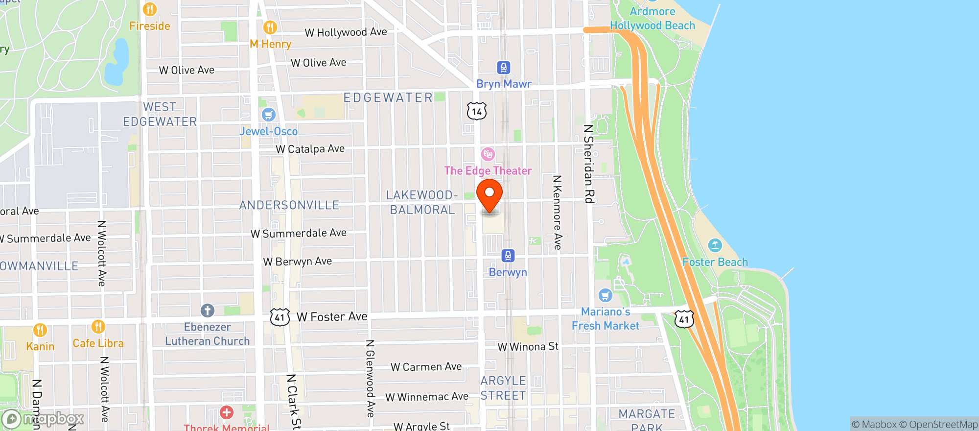 Map showing Jewel-Osco