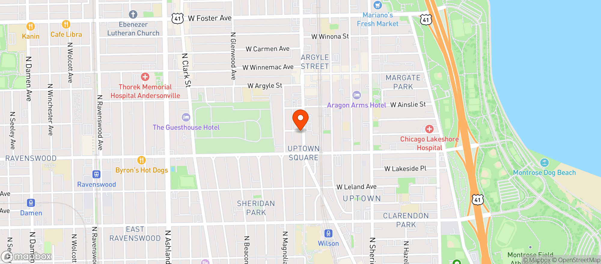 Map showing Fat Cat