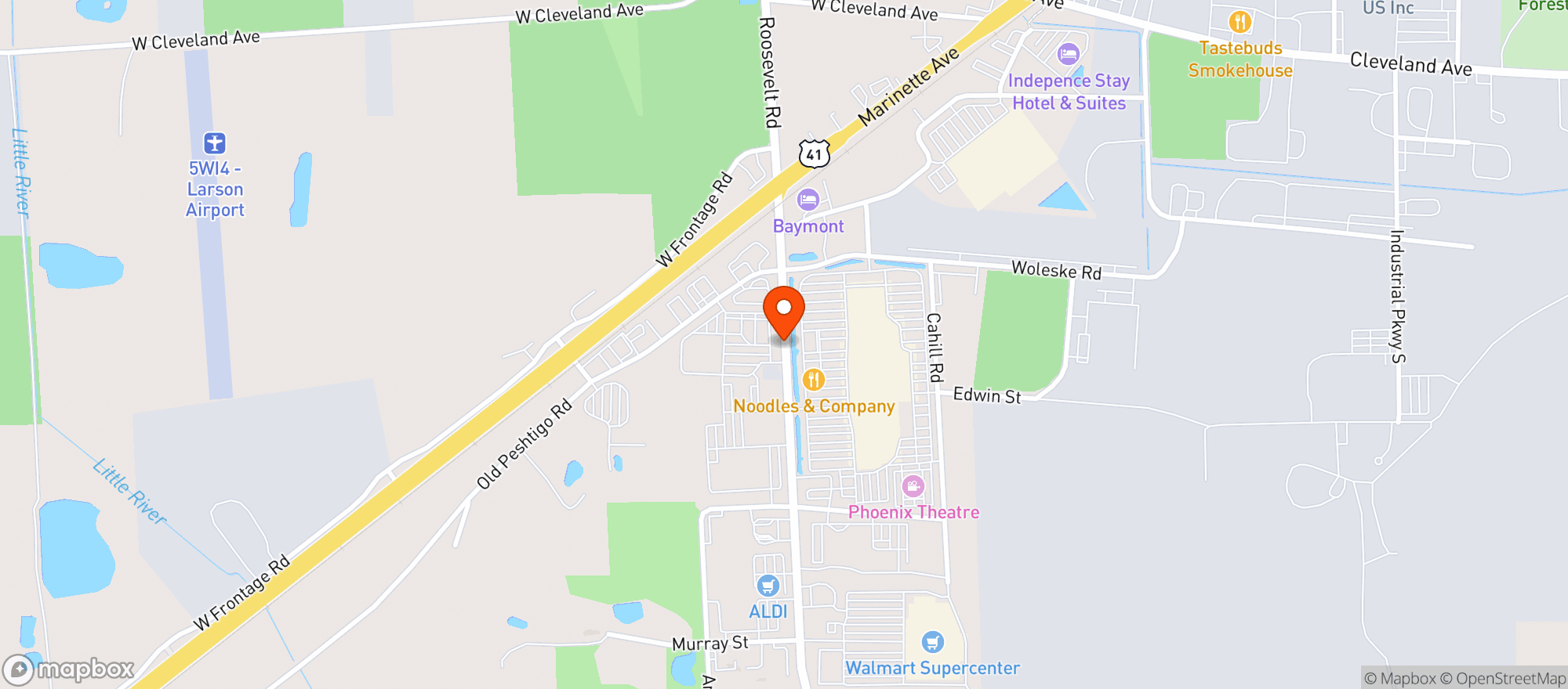 Map showing Jacks Fresh Market