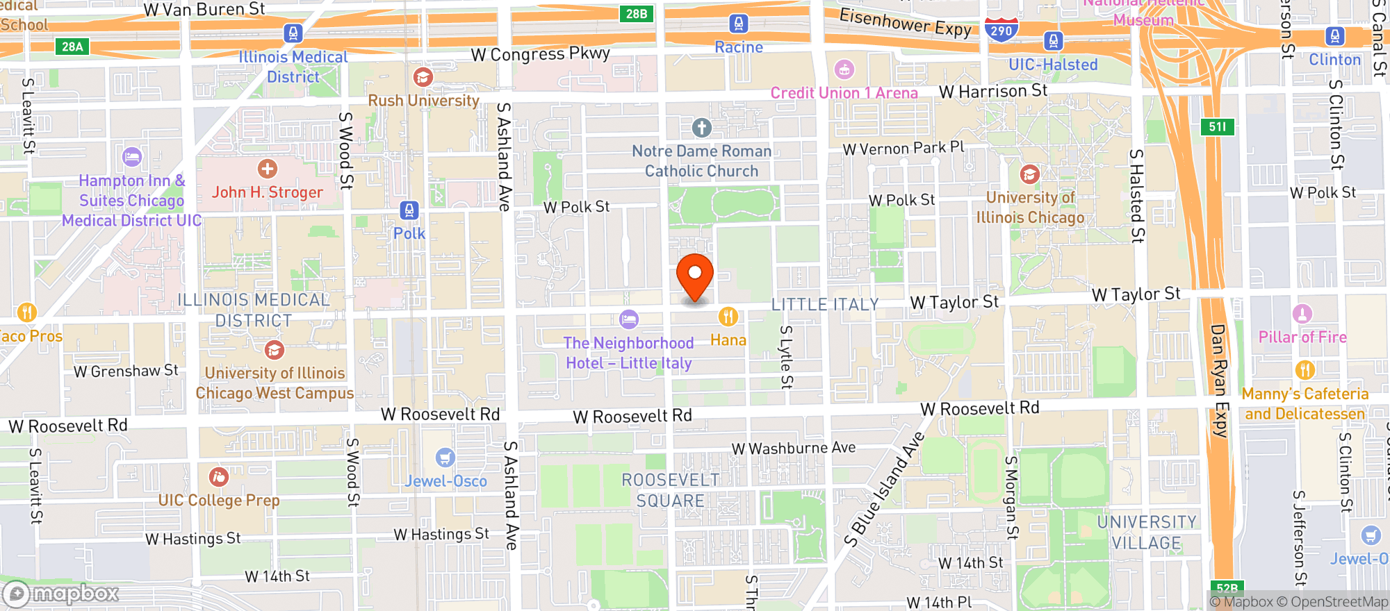 Map showing Taylor Street Tap