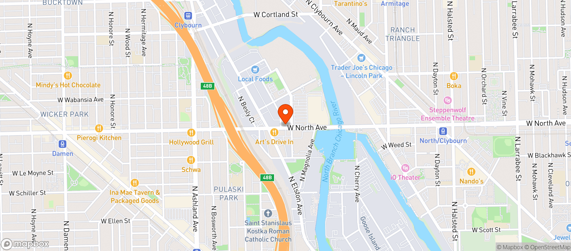 Map showing Nuera - Chicago