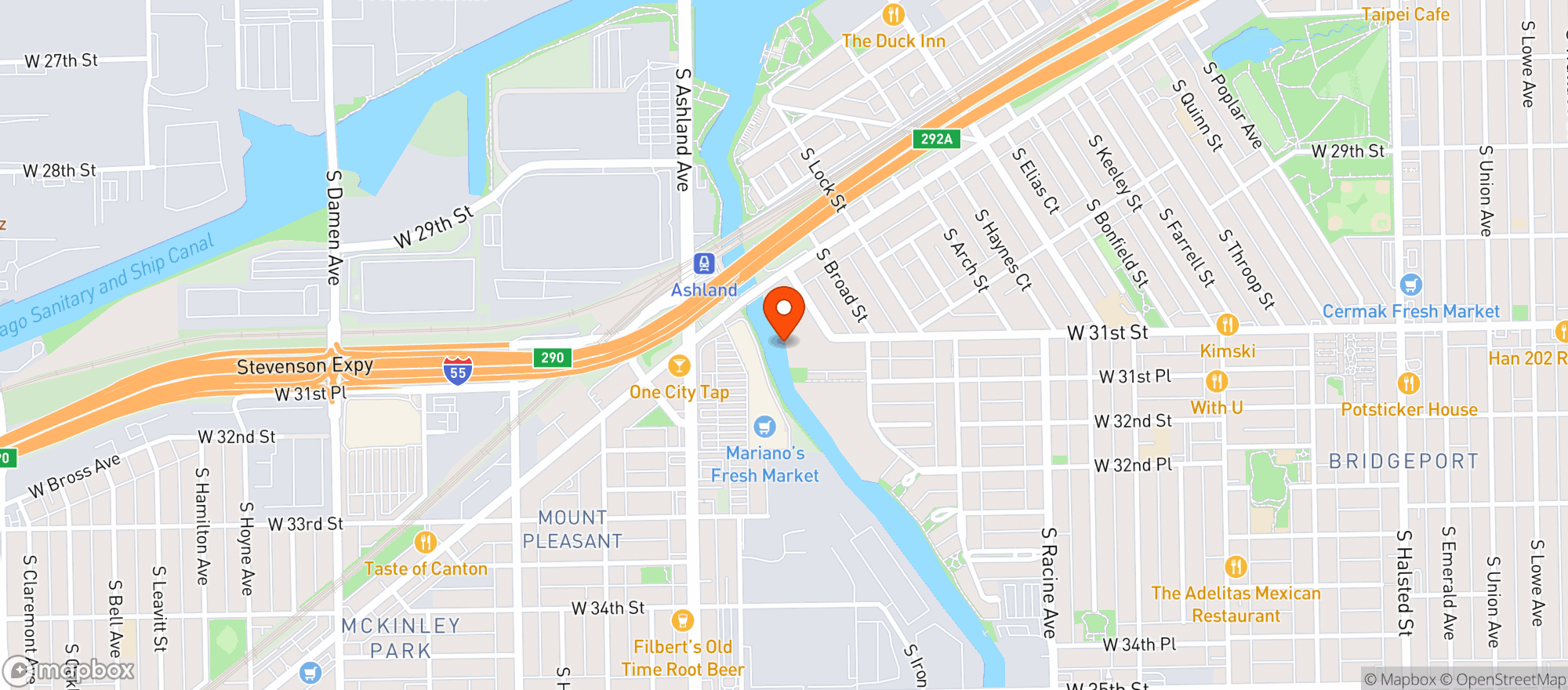 Map showing Mariano's