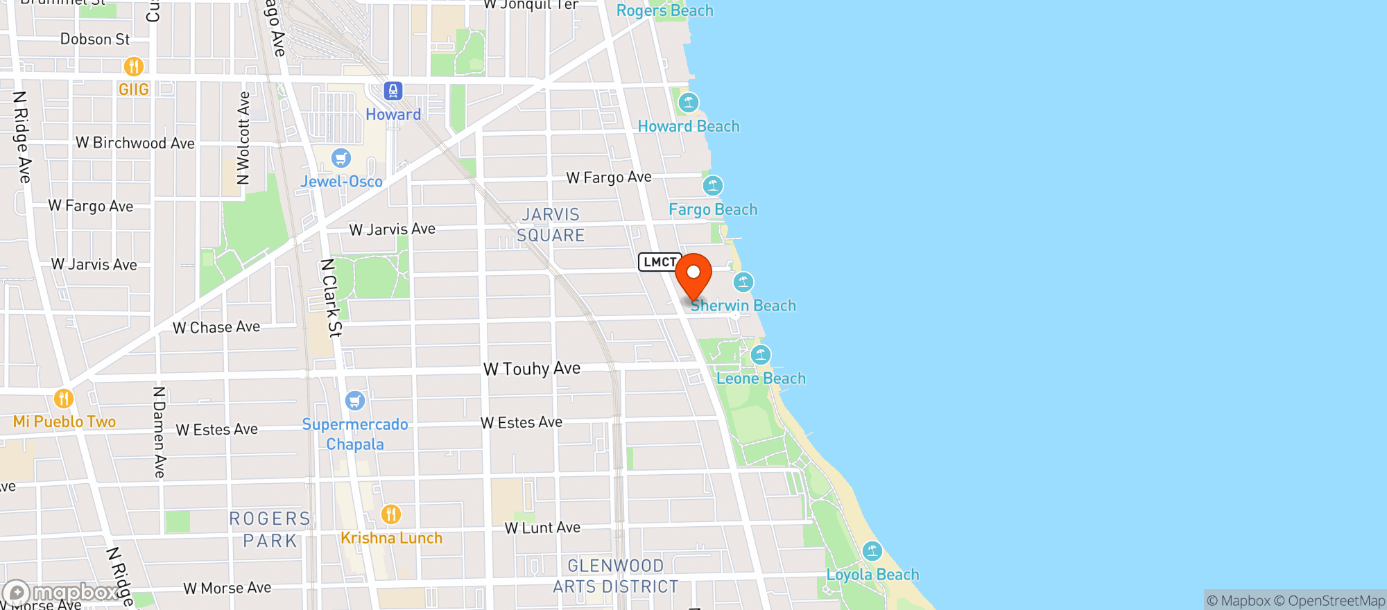 Map showing The Lighthouse