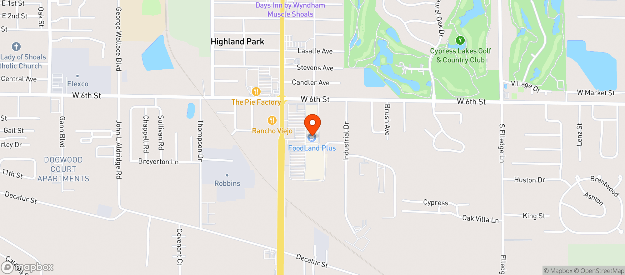 Map showing Foodland