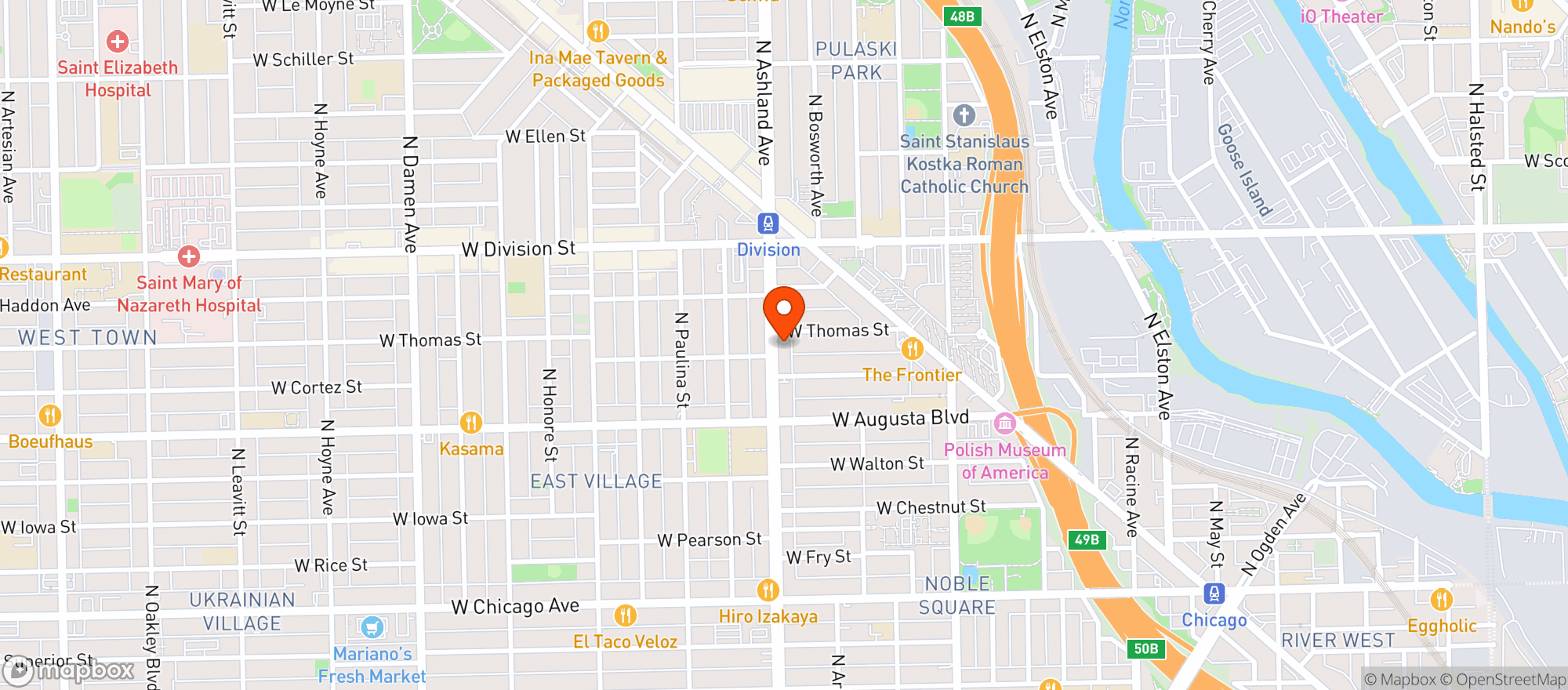 Map showing Ashland Market