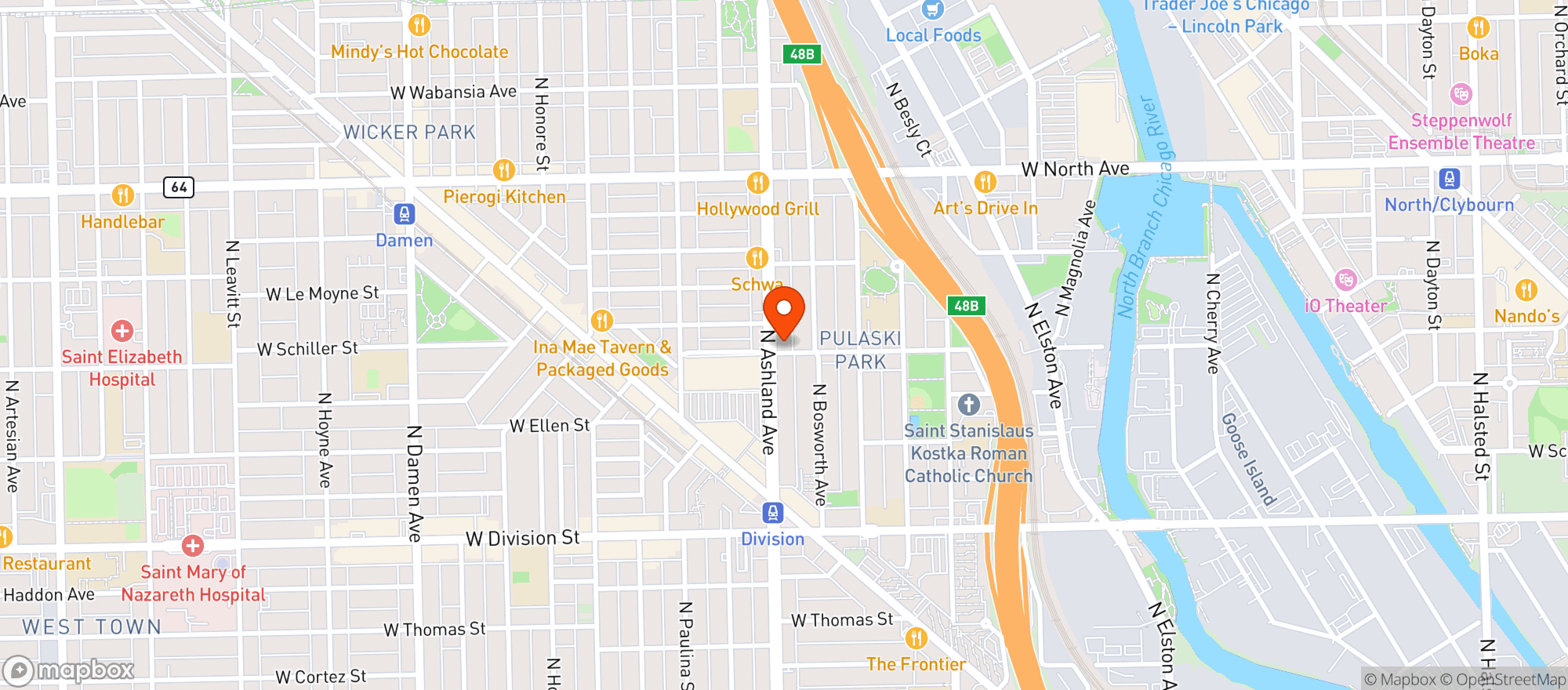 Map showing Mott St