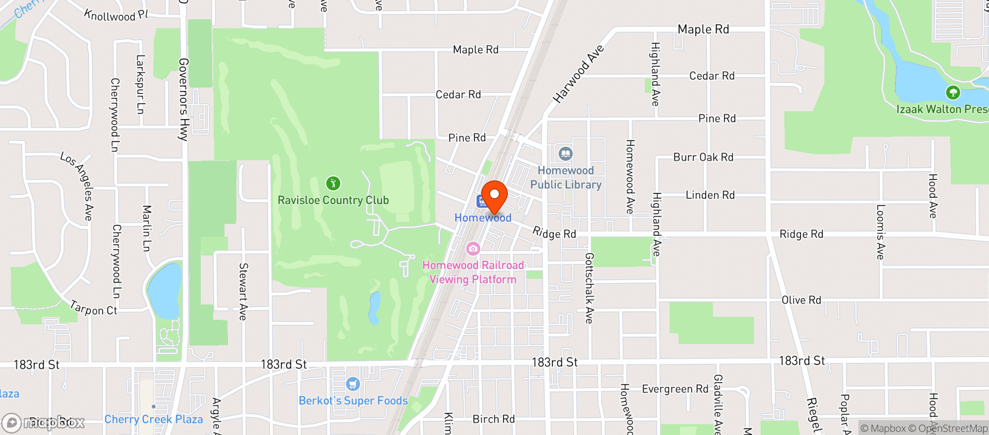 Map showing The Ridgewood