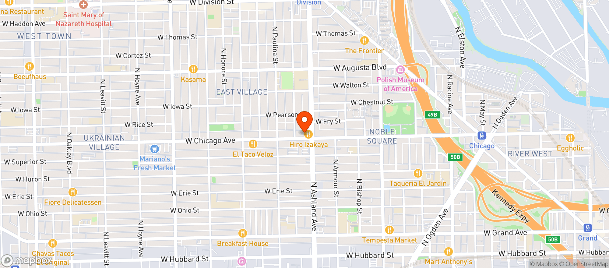 Map showing Loop Tavern