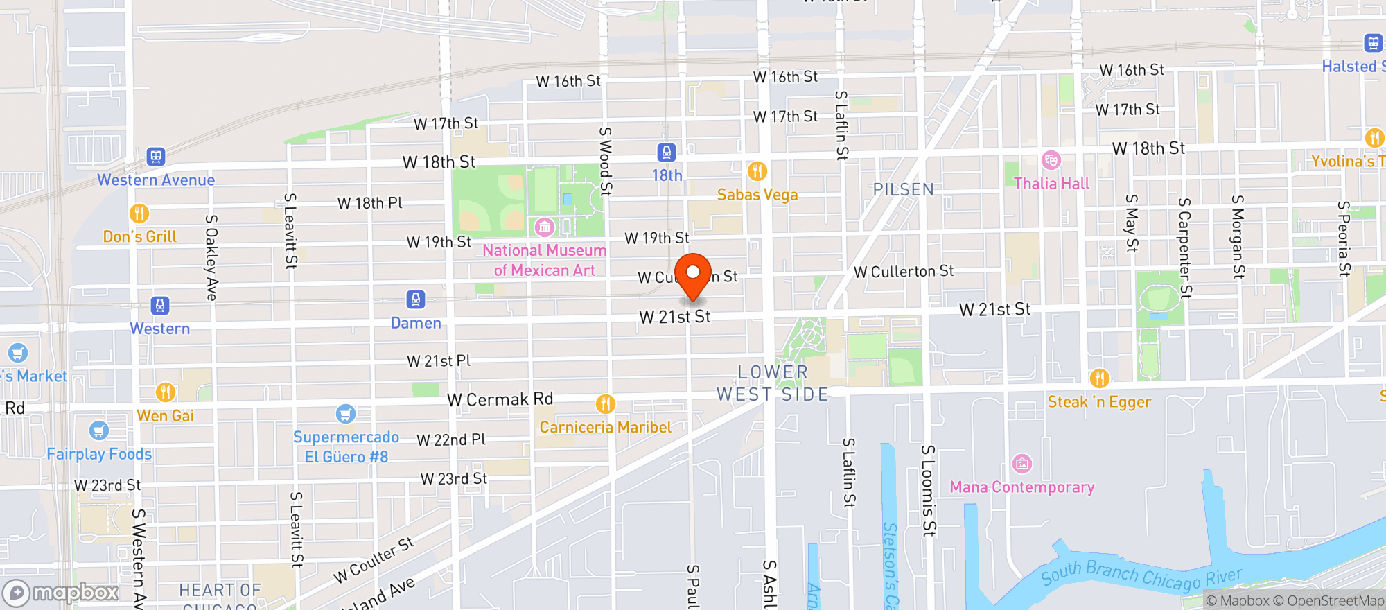 Map showing Carniceria La Providencia