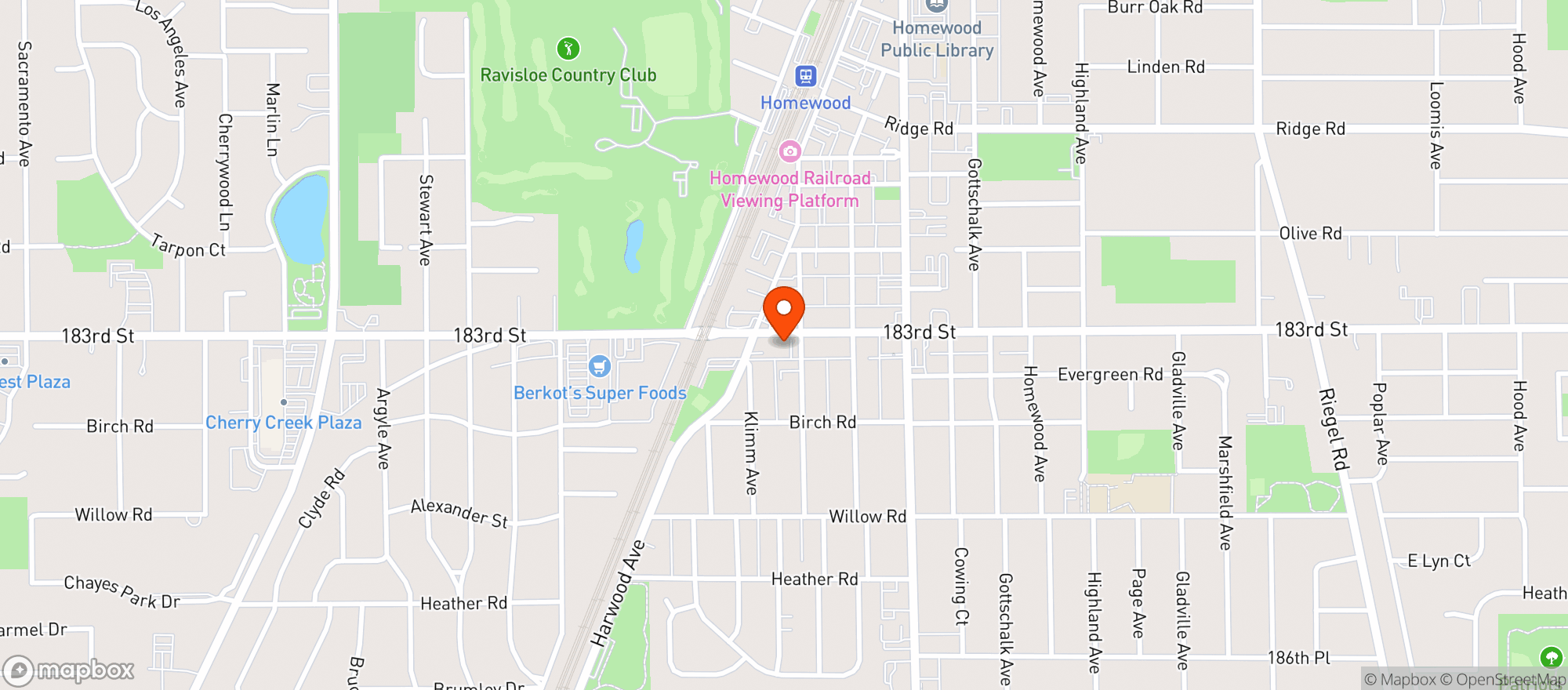 Map showing Lassen's Sports Bar