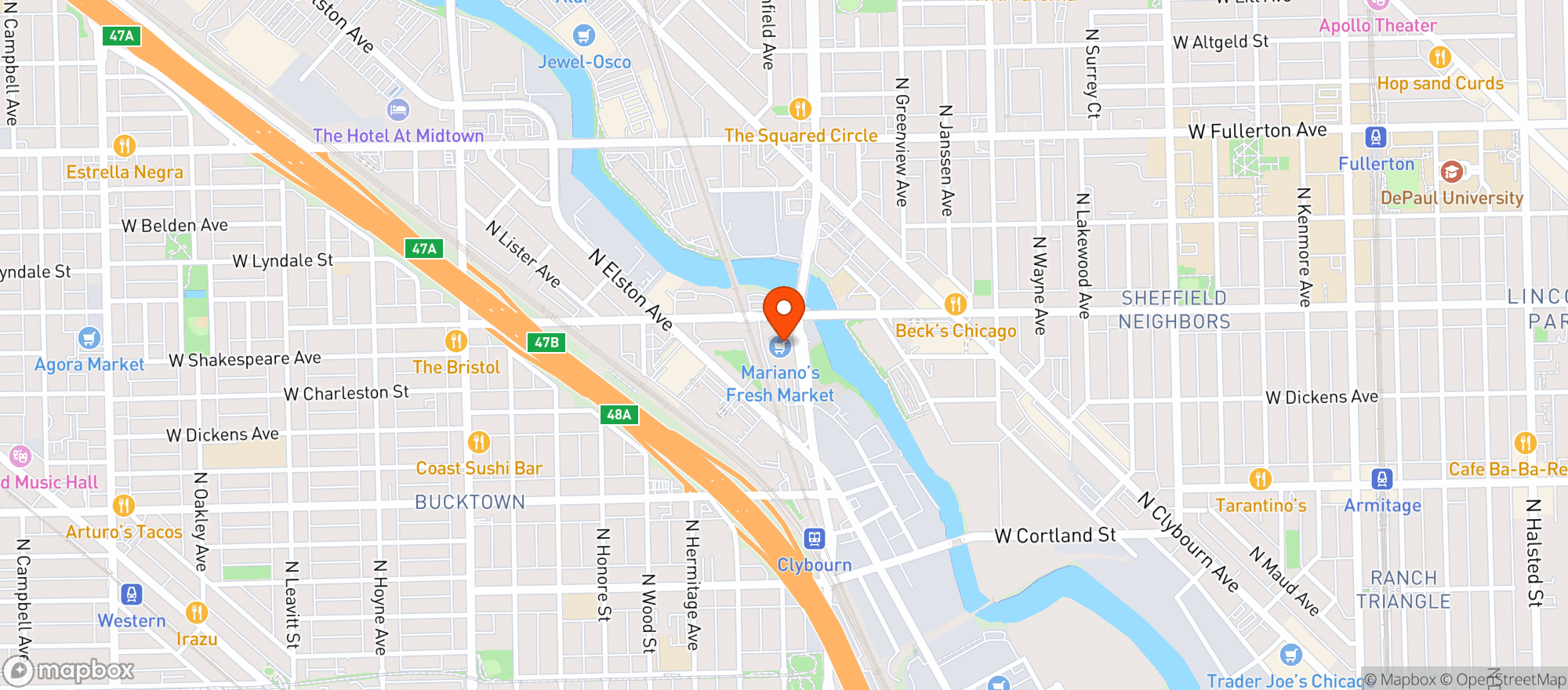 Map showing Mariano's