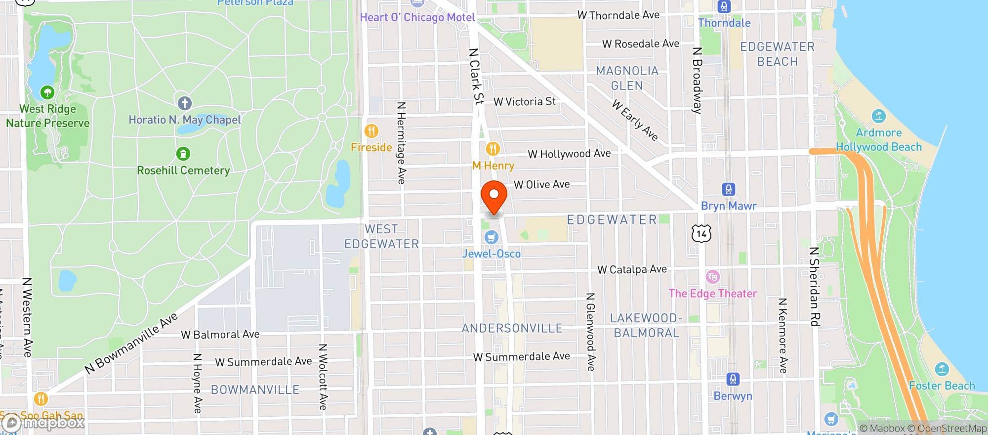 Map showing Little Bad Wolf