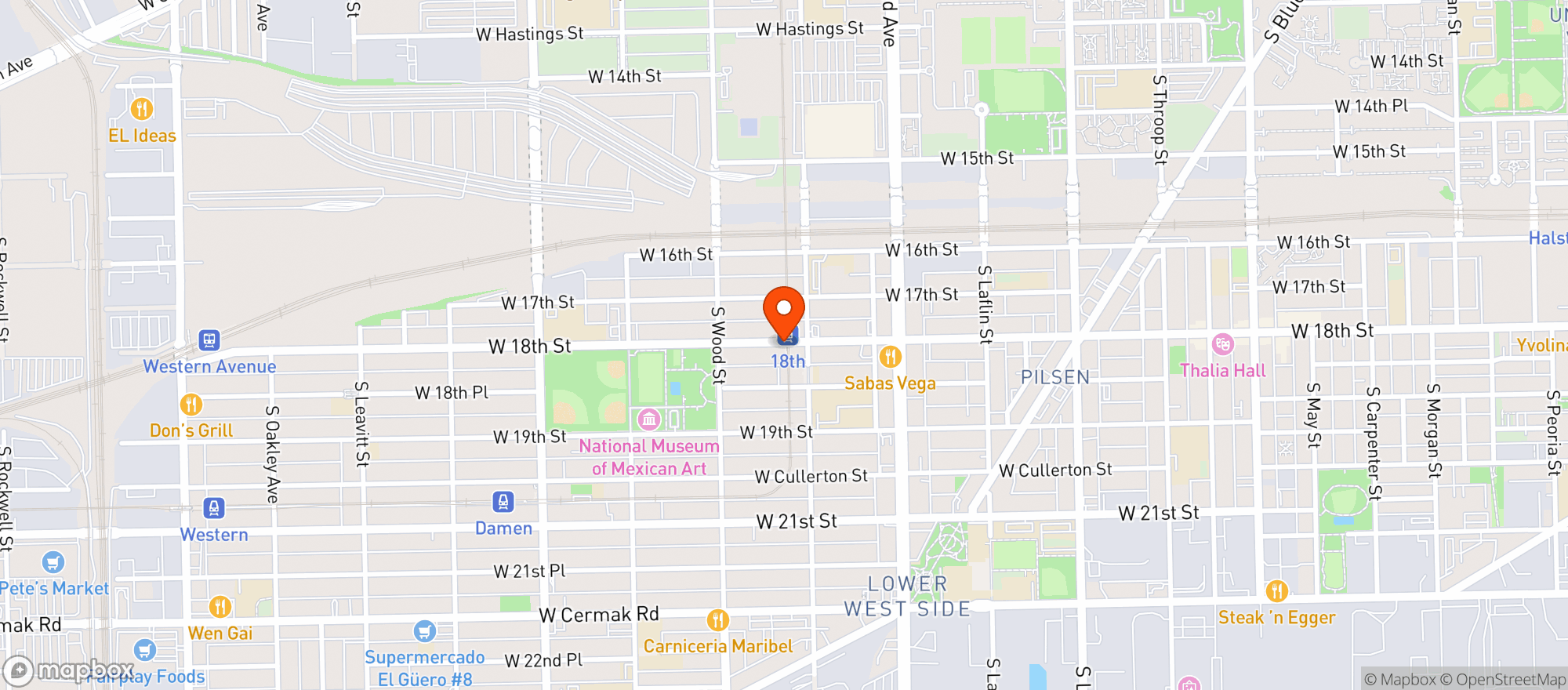 Map showing Pizza Cantina
