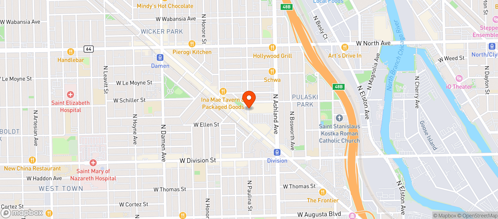 Map showing Jewel Osco