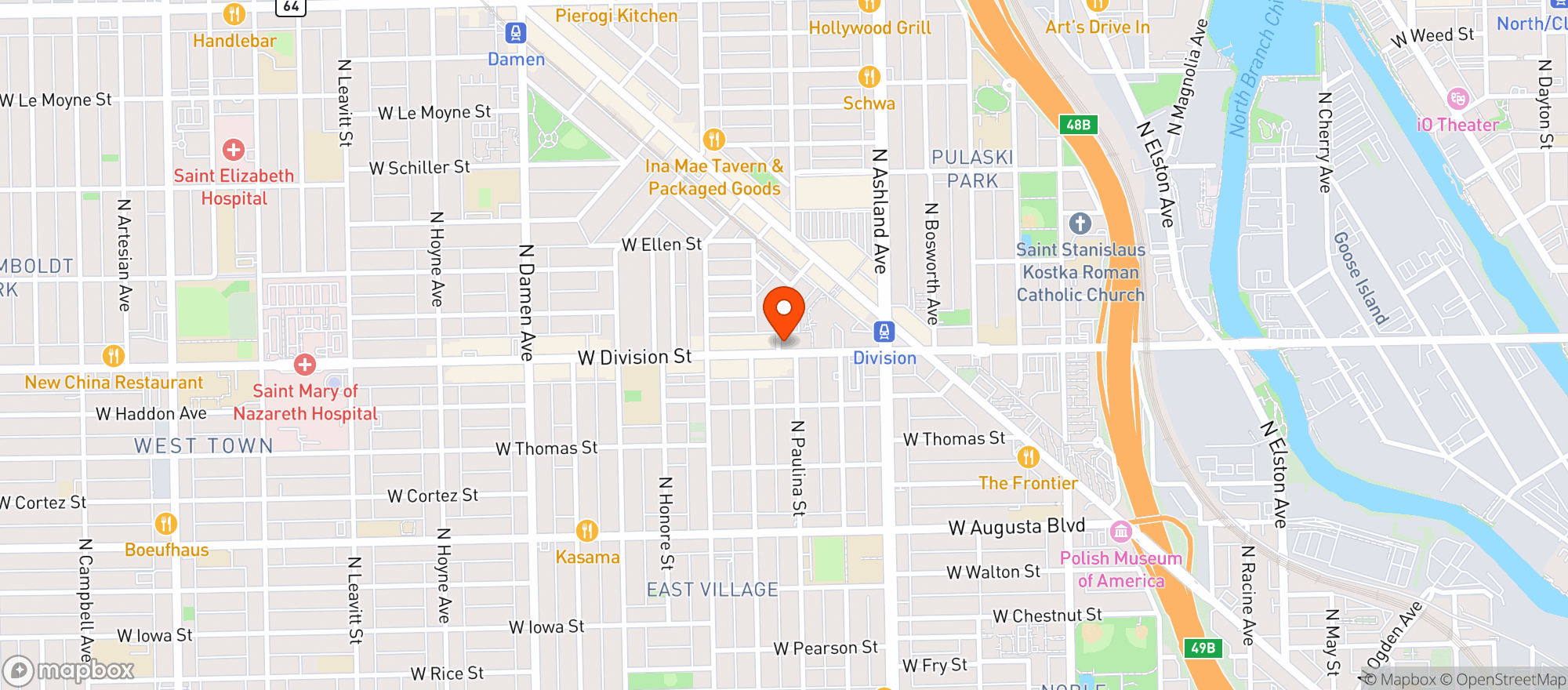 Map showing Bangers & Lace