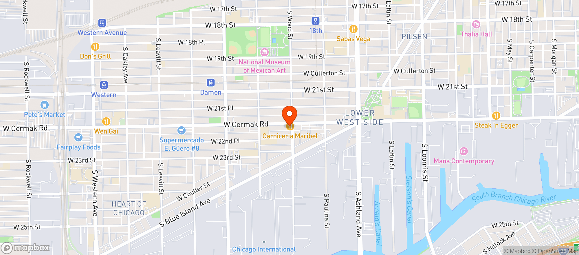Map showing Carniceria Maribel Inc.