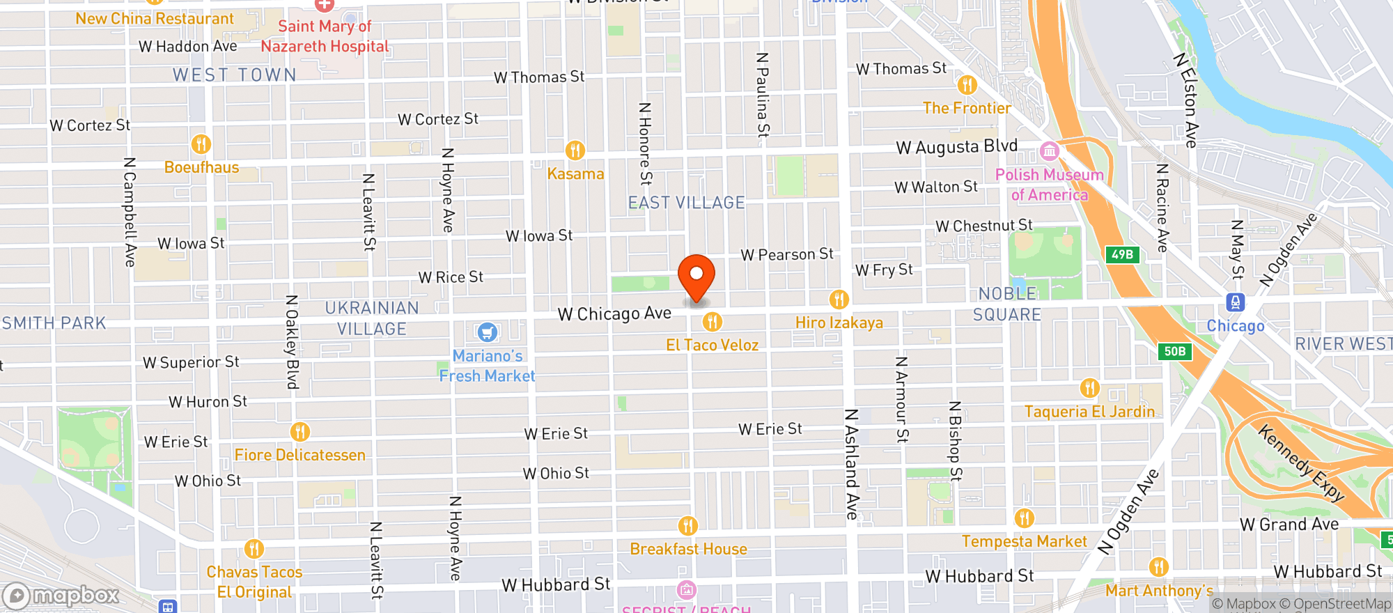 Map showing Windy City (mini-market)