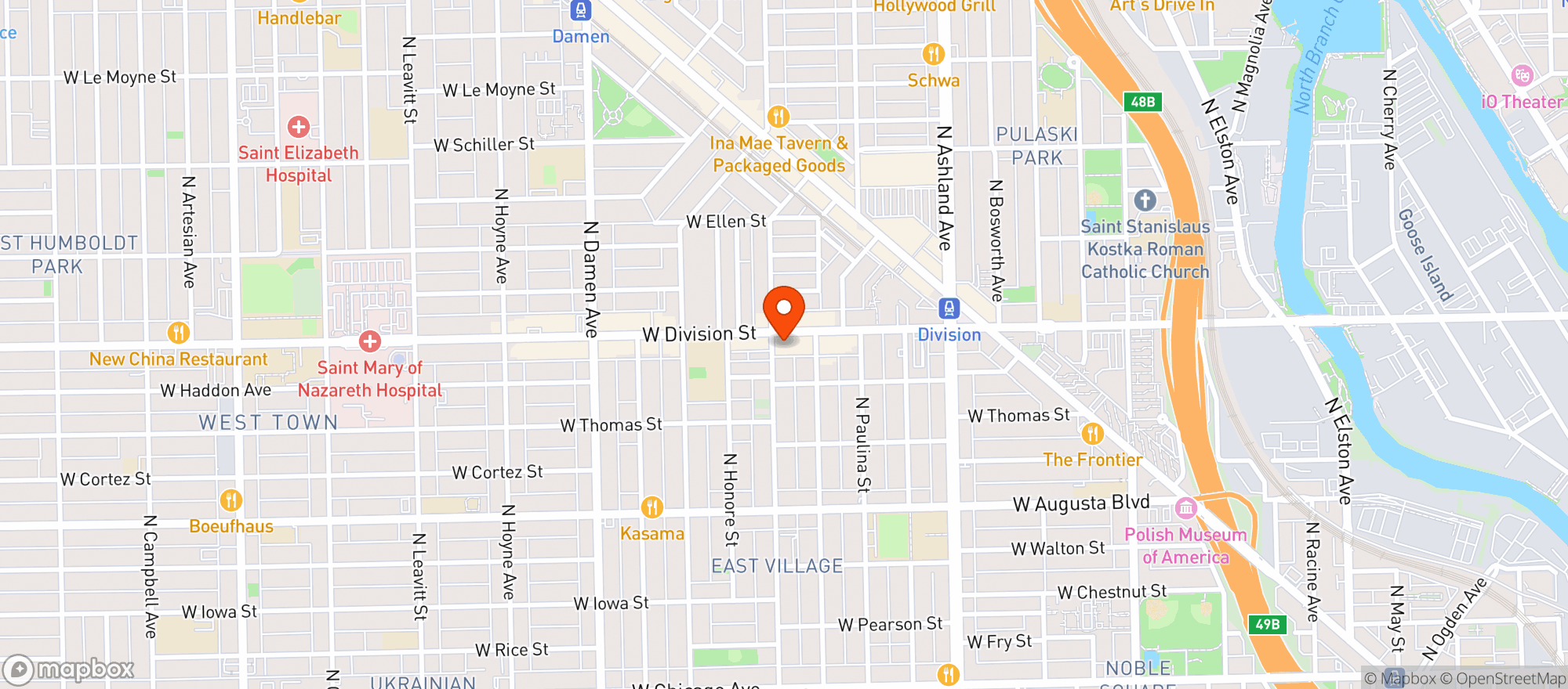 Map showing Gold Star Bar